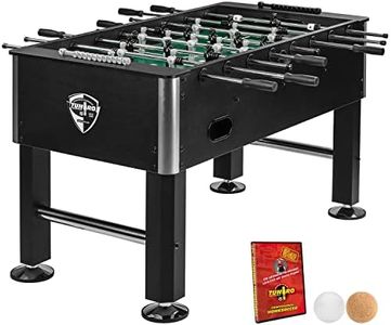 TUNIRO Tischkicker Basic/Pro, vormontiert, BTFV Zertifiziert, 4 Dekorvarianten, schadstoffgeprüft, inkl. DVD + Bälle, Kicker-Tisch Tischfussball