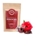 The Tea Heaven 100% Natural Organic Hibiscus Iced Cold Tea Leaves | Perfect For Summers | Instant Refreshing | Herbal Dried Tea Leafs | Cocktails, Mocktail & Syrups | 50 Gms (Pack Of 1)