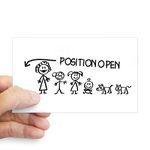 CafePress Stick Figure Family Man Position Open Sticker (Rec Rectangle Bumper Sticker Car Decal