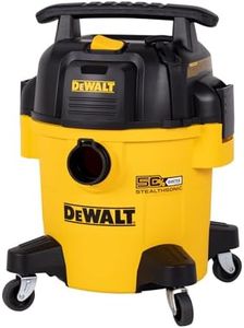 DEWALT 5 Gallon STEALTHSONIC Shop Vacuum Wet and Dry, Powerful Suction & Portable Shop Vac with Attachments, Ultra Quiet Wet Dry Vac for Home, Garage, Car, Workshop, Jobsite, DXV05P-QT, 4 Peak HP