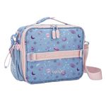 Bentgo® Kids Prints Lunch Bag - Double Insulated, Durable, Water-Resistant Fabric with Interior and Exterior Zippered Pockets External Bottle Holder- Ideal for Children 3+ (Lavender Galaxy), SVQQPE