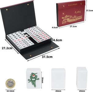 Nisorpa Mahjong Set – 40x30mm Tiles, Classic Game Set