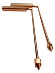 Shubh Sanket Vastu Copper Dowsing Rod Pair for Vastu, Feng Shui & Dowsing Experts - 12 Inch (L Rods, Divining Rods)