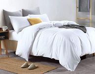 Euphoric Gifts WHITE 100% Pure Cotton (Egyptian Cotton) DOUBLE Duvet Cover Bed Set - includes duvet cover, fitted sheet & pillowcases