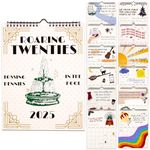 Roaring Twenties Calendar 2025, Lyrics Calendar Merchandise for Fans Music Gift 2025 Calendars for Girl and Boy Home Office Christmas Decoration