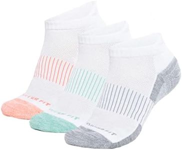 Copper Fit unisex adult Ankle Length Sport Socks, White/Multi, Small-Medium US