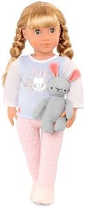 Our Generation – 18-Inch Sleepover Doll – Lifelike Green Eyes & Blonde Hair – Plush Bunny & Pajama Outfit – Pretend Play 3+ Years– Jovie