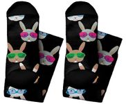 Unisex Animal Socks Bunny Rabbit Socks Cool Bunny Gifts for Animal Lovers Rabbit Novelty Crew Socks, Rabbits, One Size