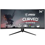 MSI Optix MAG342CQR 1500R Curvature 21:9 Aspect Ratio Narrow Bezel 1ms 3440x1440(UWQHD) 144Hz Refresh Rate Tilt/Swivel/Height/Pivot Adjustment 34" AMD Freesync Gaming Curved Monitor, Black, Pack of 1