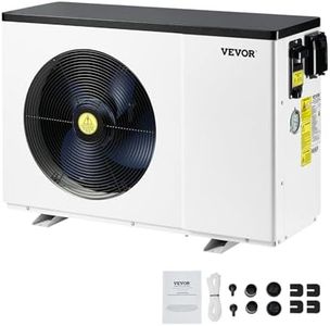 VEVOR Elektrische Pool-Wärmepumpe, 2,51–11,38 kW Heizleistung, energiesparende Poolheizungen mit variabler Frequenz für 25–50 m³ Aufstellpools, Heiz- und Kühlpool-Warmwasserbereiter AC 220–240 V 50 Hz