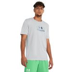 Under Armour Mens Ua Global Lockertag T-Shirt, Mod Gray Medium Heather, L EU