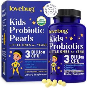 lovebug PROBIOTICS for Kids | Multi-Strain 3 Billion CFU | Constipation & Stomach Discomfort | Sugar Free | Ages 6+