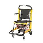 Electric Handtruck Stair Climber, 4-Wheel Deluxe Evacuation Chair, Aluminum Ambulance Transport Folding Stair Chair Lift Motorized Heavy Duty Hand Truck Cart-Stair Lift-Stair Chair.