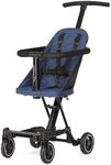 Dream On Me Coast Rider Travel Stroller, Lightweight & Compact Baby Stroller, Theme Park Approved, Book-Folding Design, Adjustable Handle, Soft-Ride Wheels, Converts to Rider & Scooter - Navy