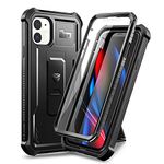 Dexnor Case for iPhone 11 6.1 inch 360 Full Body Heavy Duty Rugged Shockproof Military Drop Tested Protective Cover Built in Screen Protector and Kickstand for iPhone 11 - Black