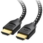 [Ultra High Speed HDMI Certified] Cable Matters Braided 48Gbps 8K HDMI Cable 5m with 8K @120Hz, 4K @240Hz and HDR Support for PS5, Xbox Series X/S, RTX3080 / 3090, Apple TV and More in Black