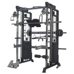 GAMMA FITNESS FTS-101 Multi Gym Functional Trainer with Smith Machine for Home Gym Equipment (Black and Red) (Black & Grey)
