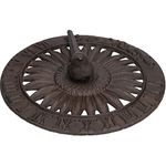 AB Tools Bird Sundial Ornament Cast Iron Garden Feature Statue Sunflower Clock Metal