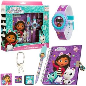 Gabby’s Dollhouse Montre Enfant Fille - Coffret Cadeau Montre Digitale Fille Gabby et la Maison Magique
