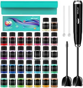 ISTOYO Mica Powder for Epoxy Resin, 30 Color Cosmetic Grade Mica Powder, Pigment Powder, Resin Supplies for Lip Gloss, Epoxy Resin, Resin Molds, Soap Making Supplies, Nail Polish, Resin Kit, Bath Bomb