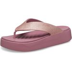 Crocs Women's Platform Sandal, Cassis Glitter, 8