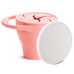 Munchkin® C’est Silicone! Collapsible Snack Catcher® with Lid, Coral - Toddler Food Cup