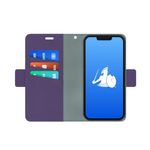 DefenderShield EMF Protection & 5G Anti Radiation iPhone 13 Case - RFID Blocking EMF Shield Detachable Wallet Case Purple