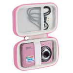 Khanka Hard Camera Case for 21 Mega Pixels/Andoer/CamKing/Lincom/Youmeet 2.7" Zoll LCD Mini Digital Camera Camcorder Compact Camera.(Pink)