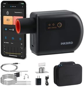 Inkbird Grillgebläse Bluetooth 5.1 und Wi-Fi 2,4 GHz Grillventilator, Automatischer Smoker Grillthermometer mit 4 Sonden Kompatibel mit Big Green Egg, Kamado Joe, Primo, Vision Grill, Akorn Kamado