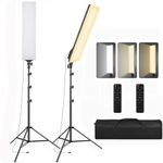 SEDGEWIN LED Video Light 2 Pack Photography Lighting Kit 2500-7500K Dimmable Photo Studio Light Streaming Light with Remote Control & 6.5ft Tripod for Filming YouTube TikTok Video Recording Gaming