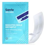 Sanfe Teeth Whitening Strips | Brighter Smile Instantly | Enamel safe, whitens without sensitivity, dentist approved | Whitens in 30 minutes | 7 Pairs, For men & women