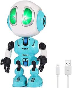 MING YING 66 Talking Robot for Kids Toy - Mini Robot Toys That Repeats What You Say, Robots Toys for 4 5 6 Year Old Girls and Boys, Stocking Stuffers for Boys and Girls (Blue)