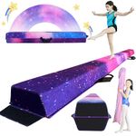 FCfuncheer 8FT Folding Floor Gymnastics Equipment for Kids Adults,Non Slip Rubber Base, Gymnastics Beam for Training, Practice, Physical Therapy and Professional Home Training (Magic Star)