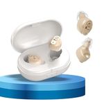 LEO TUNE ITC Rechargeable Hearing Aid Machine for Ear | Hearing Aid for Old Age | Invisible Ear Machine for Seniors | Pair | 30H Battery | Stylish Bluetooth Look | Magnetic Charging Case With warrenty .