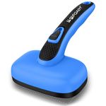 WOPQAEM Dog Brush, Self Cleaning Slicker Dog Brush for Shedding & Grooming Short or Long Haired Cats, Furminator for Pets, New Blue