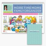 More Time Moms 2025 Family Organizer Bonus Pack with spiral bound 16 month wall calendar and bonus Mom's Agenda Personal Planner, 15x22 inches, September 2024 to December 2025