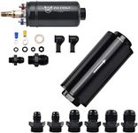 EVIL ENERGY External Fuel Pump 12V 300LPH Bundle with 10 Micron Inline Fuel Filter&Bracket Clamp