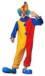 Classic Clown Adult Costume, Blue, 