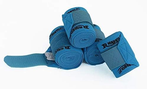 Rhinegold Vendas elásticas de Entrenamiento, Turquesa Vendajes, Talla única