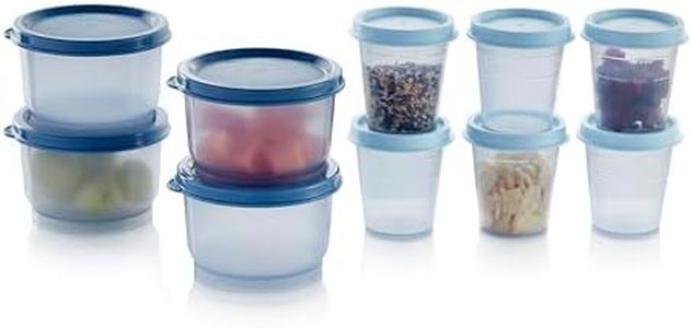 Tupperware Super Snack - 10 Container Food Storage Set - Dishwasher Safe & BPA Free
