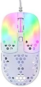 Xtrfy MZ1, Ultra-Light Wired Gaming Mouse, Cutting-Edge Pixart 3389 Sensor, Unique Shape for Optimum Aim, Adjustable RGB Lighting, White Rail Edition