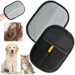 Moonlight Miles 2 Pack Pet Hair Removal Gloves,Double Sided Cat Grooming Glove,Static Removal Gloves For Dogs & Cats,Reusable Deshedding Pet Glove For Furniture,Bed,Carpet,Clothes,Sofa (Style1)