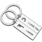 JMIMO Couple Gifts for Him and Her Wedding Gifts Star Wars Jewelry I Love You I Know Keyring Girlfriend Boyfriend Husband Wife