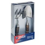 Spear & Jackson HANDTOOLSET1 Natural Stainless Steel Trowel and Weed Fork Set