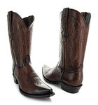 Soto Boots Burnished Snip Toe Cowboy Boots H50030 Brown Size: 5 UK