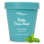 Earth Rhythm Frozen Breath Butter Cream Soap, Moisturizes Skin, Make Skin Soft & Supple | Shea Butter, Spearmint | for All Skin Type | Men & Women - 160 gm