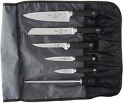 Mercer Culinary M21800 Genesis 7-Piece Forged Knife Roll Set, Stainless Steel, 40x15x7 cm