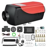 12V 5KW Diesel Air Heater, Remote Control and LCD Display Diesel Heater with Muffler No-Punching 9L, Aluminum Alloy Portable Diesel Heater for Car RV Trailer Van Boat