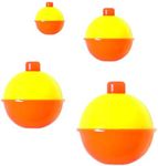 Eagle Claw Snap-On Round Floats, Orange/Yellow Assorted Sizes(Per 12)