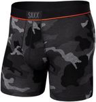 Saxx Men's Underwear – Vibe Super Soft Boxer Briefs with Built-in Pouch Support – Underwear for Men, Supersize Camo-Black,Medium